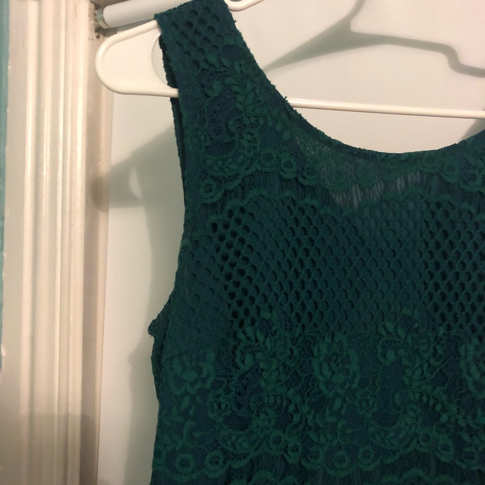 Green lace dress